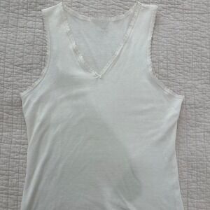5 for $50 Coquette white lace trim tank top undershirt layering